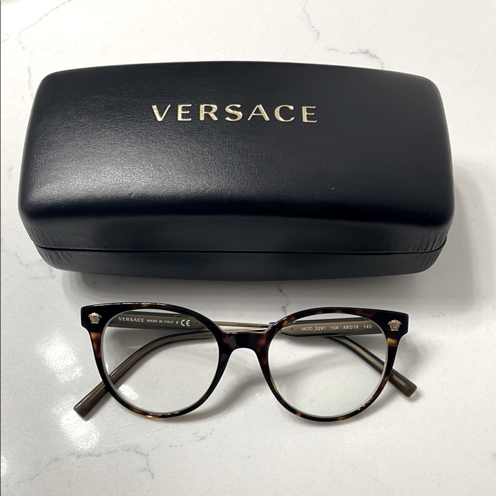 Versace Tortoise Shell Glasses